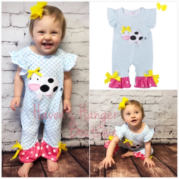 cow romper baby